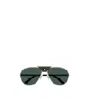 Cartier Aviator Frame Sunglasses In Black