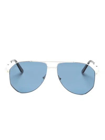 Cartier Santos De  Pilotenbrille In Silber