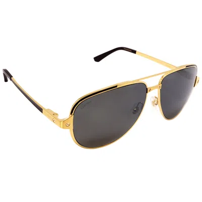 Cartier Santos De  Polarized Brown Pilot Men's Sunglasses Ct0192s 003 60