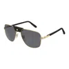 Cartier Santos De  Polarized Grey Pilot Men's Sunglasses Ct0097s 001 59