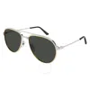 Cartier Santos De  Polarized Grey Pilot Men's Sunglasses Ct0325s 005 59
