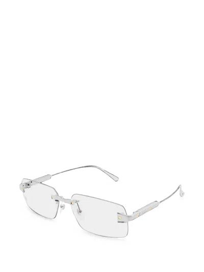 Cartier Santos De  Rectangle-frame Glasses In Gray