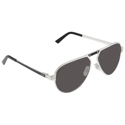 Cartier Santos De  Silver Pilot Men's Sunglasses Ct0101s 004 60 In Multi
