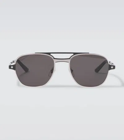 Cartier Santos De  Square Sunglasses In Silver