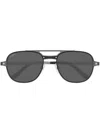 Cartier Ct0477s-002 Black-ruthenium-smoke In Black