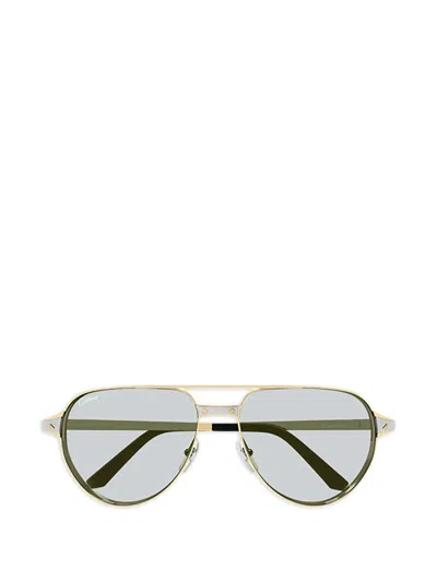 Cartier Santos De  Sunglasses In Metallic