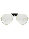 Cartier Ct0038s Gold Sunglasses In Gold