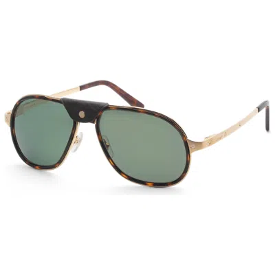 Cartier Santos De  Unisex Sunglasses In Brown