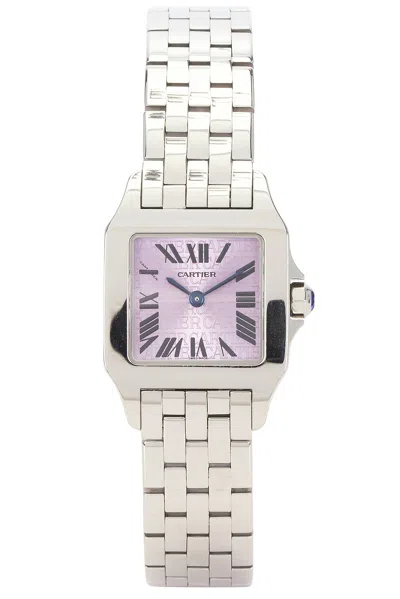 Pre-owned Cartier Santos Demoiselle Small Watch In Purple