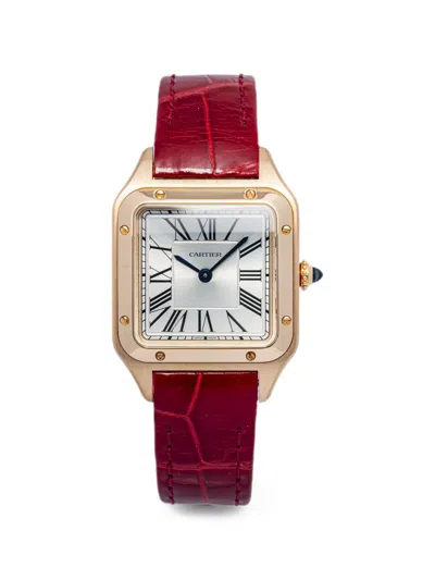 Pre-owned Cartier Santos Dumont 28mm Watch In 白色
