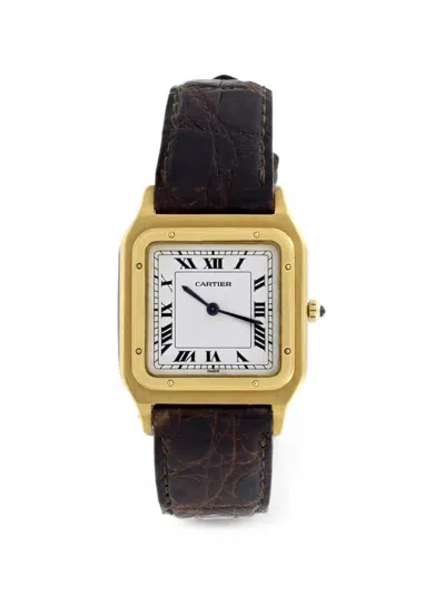 Pre-owned Cartier Santos Dumont 36mm Watch In White