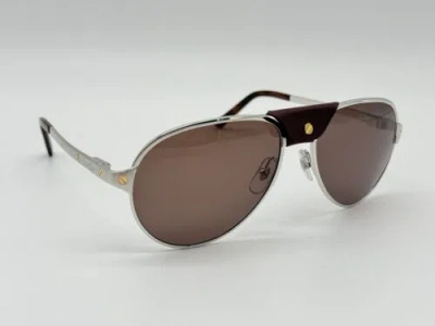 Pre-owned Cartier Santos Dumont Aviator Pilot Sunglasses Ct0034s 100% Genuine Rp $1425