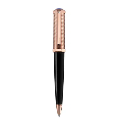 Cartier Santos-dumont Ballpoint Pen In Black