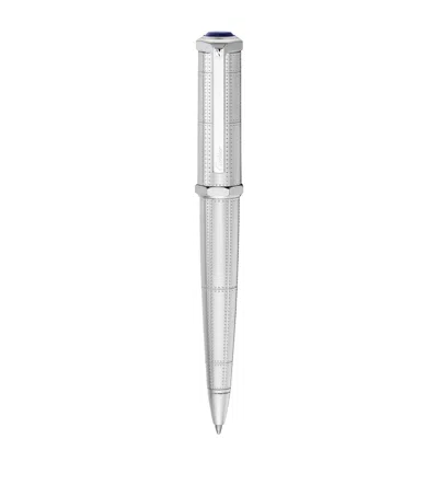 Cartier Santos-dumont Ballpoint Pen In Silver