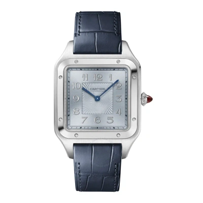 Cartier Santos Dumont Hand Wind Blue Dial Men's Watch Wgsa0048 In Metallic