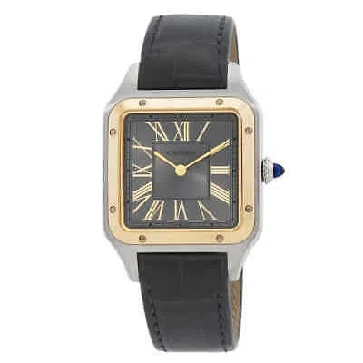 Pre-owned Cartier Santos-dumont Quartz Gray Dial Unisex Watch W2sa0028