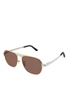 Cartier Santos Evolution Navigator Sunglasses, 58mm In Gold