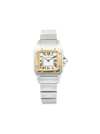 Pre-owned Cartier Santos Galbée 24mm In Neutral
