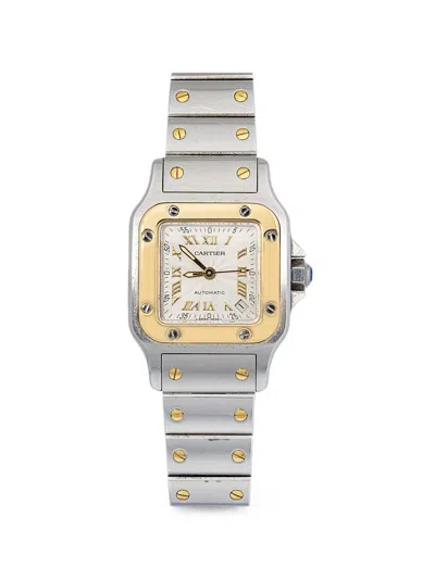 Pre-owned Cartier Santos Galbée 24mm Watch In Neutrals