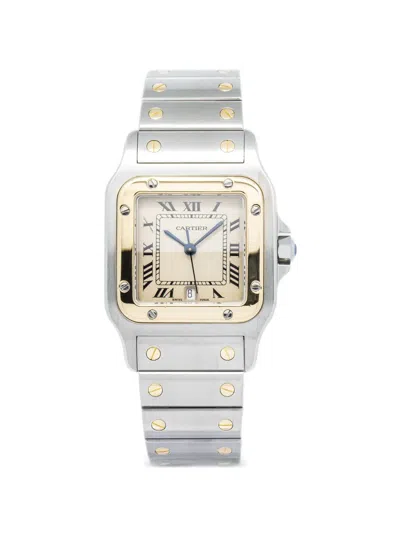 Pre-owned Cartier Santos Galbée 29mm Watch In White