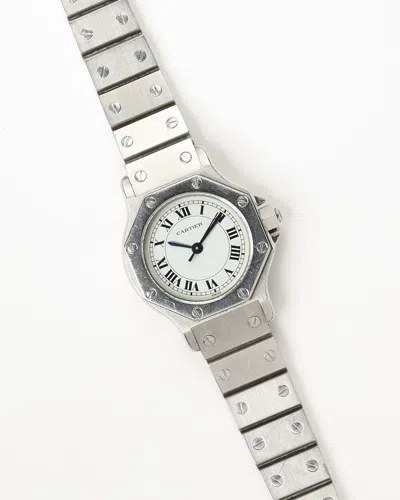 Cartier Santos Octagon Automatic 25mm Watch In Metallic