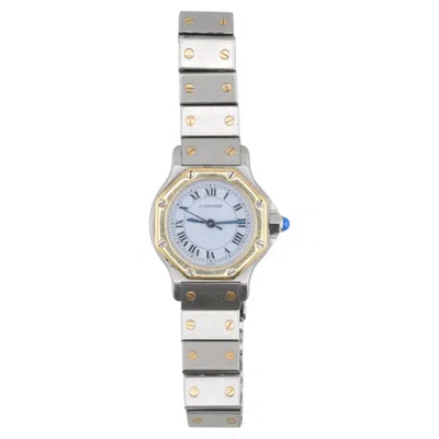 Pre-owned Cartier Santos Octagon Automatic Watch Ref. 0907 In 18k Yellow Gold, 1985