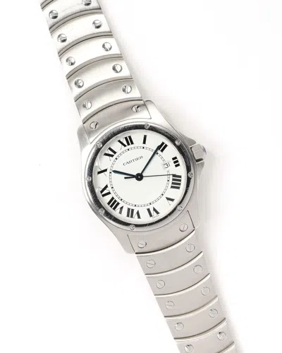 Cartier Santos Ronde 33mm Ca 1995 Watch In Brown