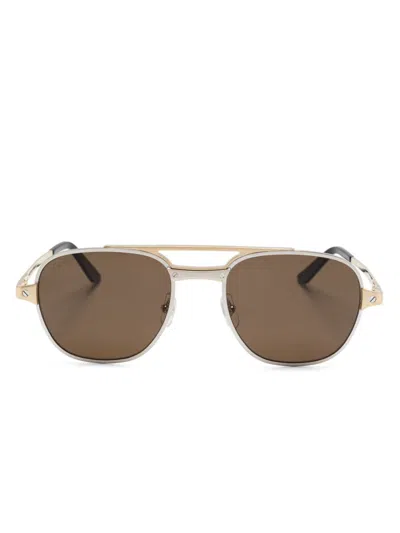 Cartier Santos Sunglasses In Gold