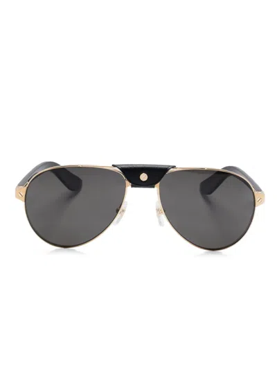 Cartier Santos Sonnenbrille In Schwarz
