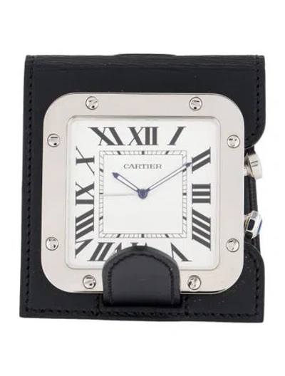 Pre-owned Cartier Santos Travel Alarm Clock In Multi