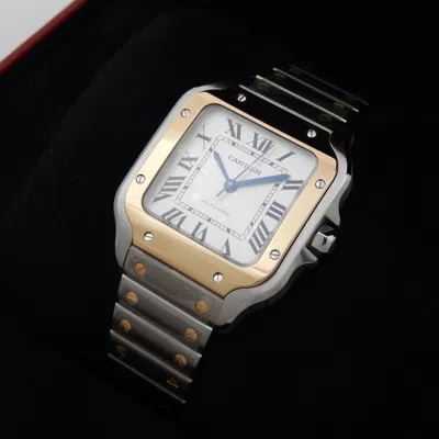 Pre-owned Cartier ?  Santos W2sa0016 Midsize Two Tone Steel & Gold Complete 2023 ?