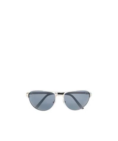 Cartier Screw Detail Aviator Sunglasses In Blue
