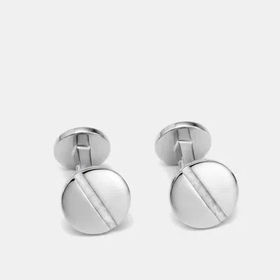 Pre-owned Cartier Screw Motif Sterling Silver Cufflinks