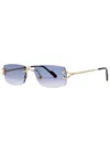 Cartier Rectangle-frame Sunglasses In Gold