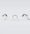 Cartier Signature C De  Rectangular Glasses In White