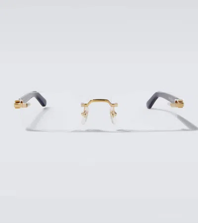 Cartier Signature C De  Rectangular Glasses In Gold