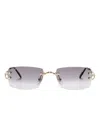 Cartier Signature C De  Sunglasses In 金色