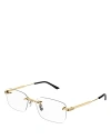 Cartier Gold Rectangular Glasses In Gold