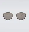 Cartier Signature C Round Sunglasses In Gold-gold-grey