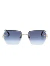 Cartier Signature C Square-shape Sunglasses In 金色
