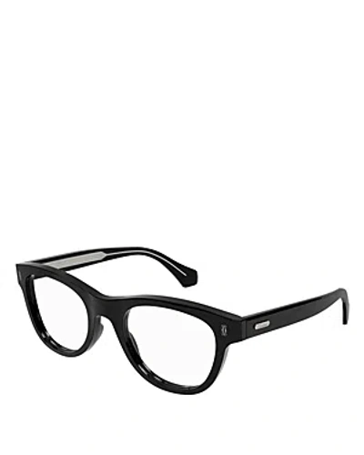 Cartier Men's Signature C 53mm Square Acetate Optical Glasses In Black