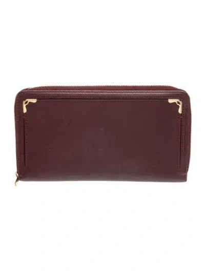 Pre-owned Cartier Signature Clutch W/ Tags In Burgundy
