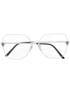Cartier Signature Panther Oversized Glasses In Silber