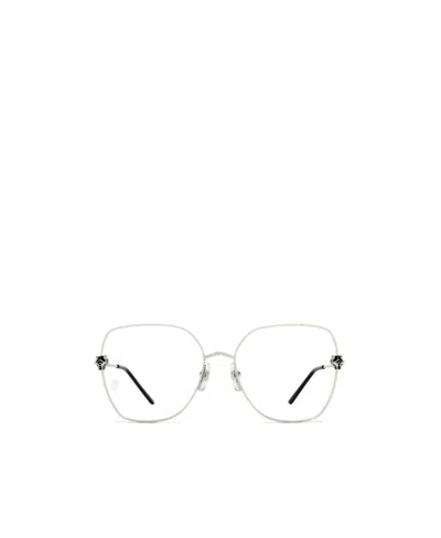 Cartier Signature Panther Oversized Glasses In White