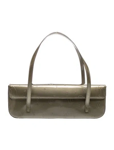 Pre-owned Cartier Signature Top Handle Bag In Green