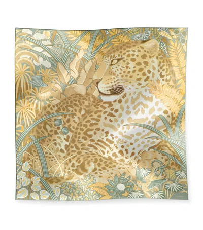 Cartier Silk Panthère In The Jungle Scarf In Animal Print