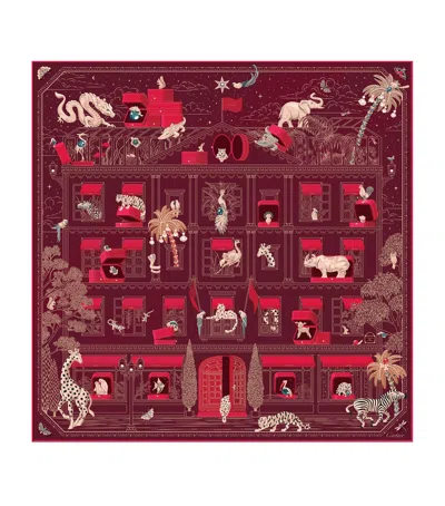 Cartier Silk Precious Address Scarf In Red