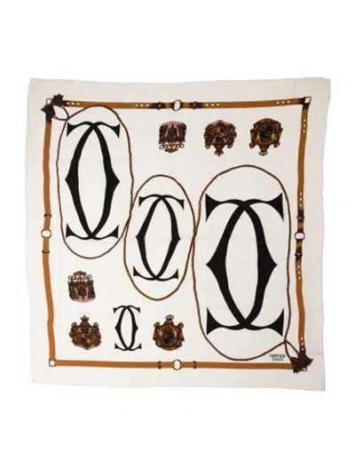 Pre-owned Cartier Silk Printed Scarf In Multi