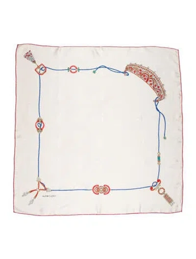 Pre-owned Cartier Silk Printed Scarf In Neutral