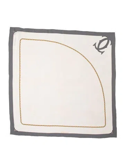 Pre-owned Cartier Silk Printed Scarf In Neutral